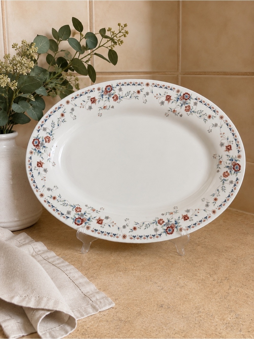 Vintage China Pearl “Josephine” Fine China Oval Serving Platter - Picture 1 of 3